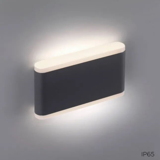 LED Wandleuchte, Außenwandleuchte, IP65, ELSA, anthrazit