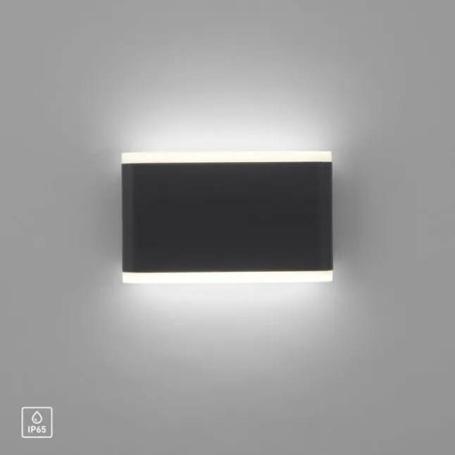 LED Wandleuchte, Außenwandleuchte, IP65, ELSA, anthrazit