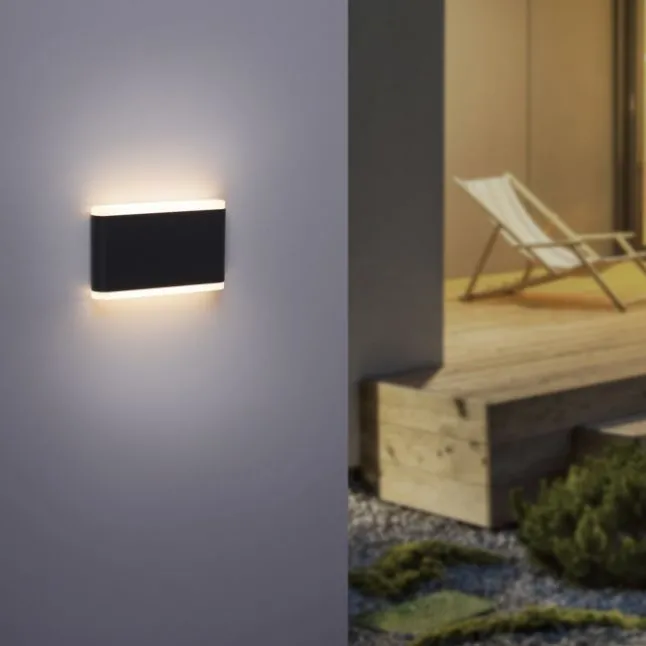 LED Wandleuchte, Außenwandleuchte, IP65, ELSA, anthrazit