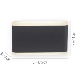 LED Wandleuchte, Außenwandleuchte, IP65, ELSA, anthrazit