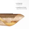 LED-Wandleuchte, Blattgoldoptik, gebogene Form, inkl Wippschalter,