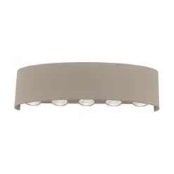 LED Wandleuchte CARLO, sandfarben, IP54, Lichtkegel nach oben und unten