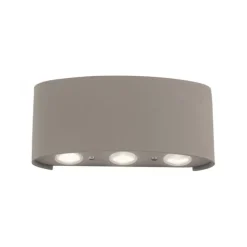 LED Wandleuchte CARLO, sandfarben, IP54, Up-&Downlight,