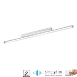 LED-Wandleuchte, chrom, Spiegel, warmweiße Lichtfarbe, IP44, energiesparend