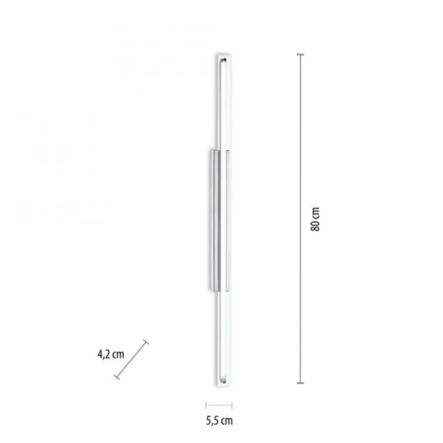 LED-Wandleuchte, chrom, Spiegel, warmweiße Lichtfarbe, IP44, energiesparend