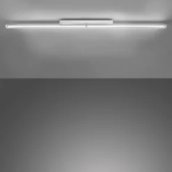 LED-Wandleuchte, chrom, warmweiße Lichtfarbe, spritzwassergeschützt, modern