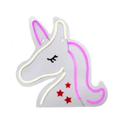 LED Wandleuchte Einhorn Motiv USB Schnurschalter dekorativ Kinderlampe