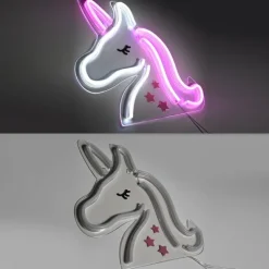 LED Wandleuchte Einhorn Motiv USB Schnurschalter dekorativ Kinderlampe