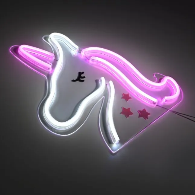 LED Wandleuchte Einhorn Motiv USB Schnurschalter dekorativ Kinderlampe