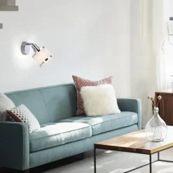 LED Wandleuchte 1 flammig chrom glänzend drehbar Kippschalter