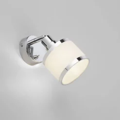 LED Wandleuchte 1 flammig chrom glänzend drehbar Kippschalter