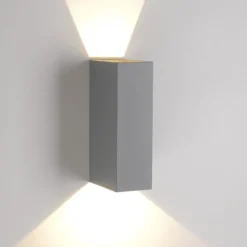 LED Wandleuchte grau IP54 spritzwasserschutz Außenwandleuchte