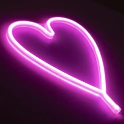 LED Wandleuchte Herz Pink USB Acryl Schnurschalter Dekorationslampe