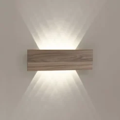 LED-Wandleuchte, holz, warmweiß, Innenleuchte, IP20