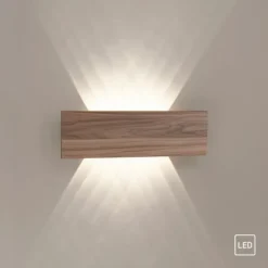 LED-Wandleuchte, holz, warmweiß, Innenleuchte, IP20