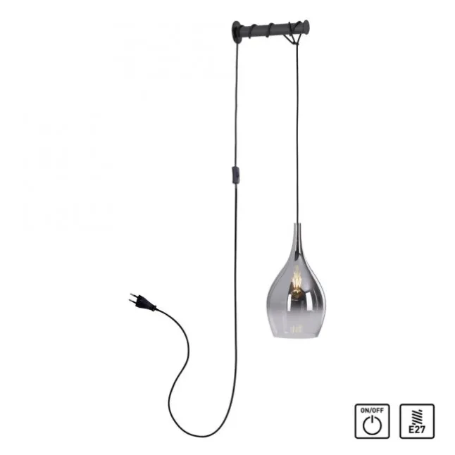 LED Wandleuchte mit Halterung Schalter höhenverstellbar schwarz verchromt