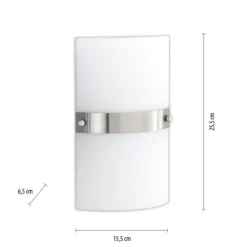 LED Wandleuchte, Opalglas, E14, blendfreies Licht