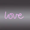LED Wandleuchte pink love USB Schnurschalter Deko Schriftzug