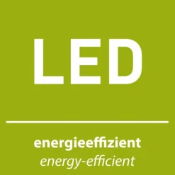 LED Wandleuchte Regal 46x16x20cm schwarz Boden aus Holz warmweiß Schalter
