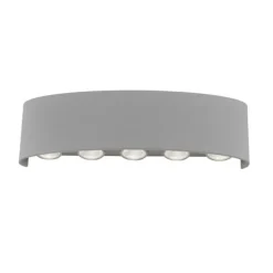 LED-Wandleuchte, silberfarben, ovale Form, warmweiße Lichtfarbe, modern