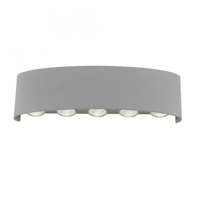 LED-Wandleuchte, silberfarben, ovale Form, warmweiße Lichtfarbe, modern