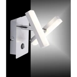 LED-Wandleuchte, Stahl, 2 verstellbaren Leuchtköpfen, warmweißes Licht