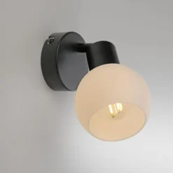 LED Wandleuchte und Deckenleuchte 1 flammig schwarz Spot drehbar