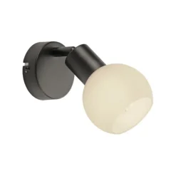 LED Wandleuchte und Deckenleuchte 1 flammig schwarz Spot drehbar