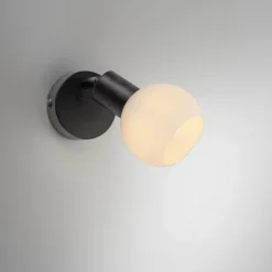 LED Wandleuchte und Deckenleuchte 1 flammig schwarz Spot drehbar