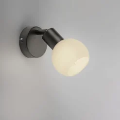 LED Wandleuchte und Deckenleuchte 1 flammig schwarz Spot drehbar