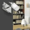 LED-Wandleuchte, verstellbaren Leuchtkopf, Wippschalter, satiniertes Glas