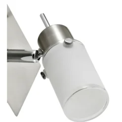 LED-Wandleuchte, verstellbaren Leuchtkopf, Wippschalter, satiniertes Glas