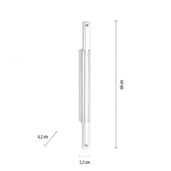 LED-Wandleuchte, warmweiße Lichtfarbe, spritzwassergeschützt, modern