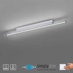 LED-Wandleuchte, warmweiße Lichtfarbe, spritzwassergeschützt, modern