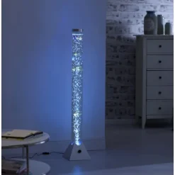LED-Wassersäule, RGB, Farbwechsel, bunte Fische, modern