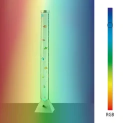 LED-Wassersäule, RGB, Farbwechsel, bunte Fische, modern