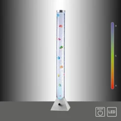 LED-Wassersäule, RGB, Farbwechsel, bunte Fische, modern