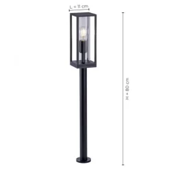 LED-Wegeleuchte, anthrazit, IP44, E27 Fassung, spritzwassergeschützt