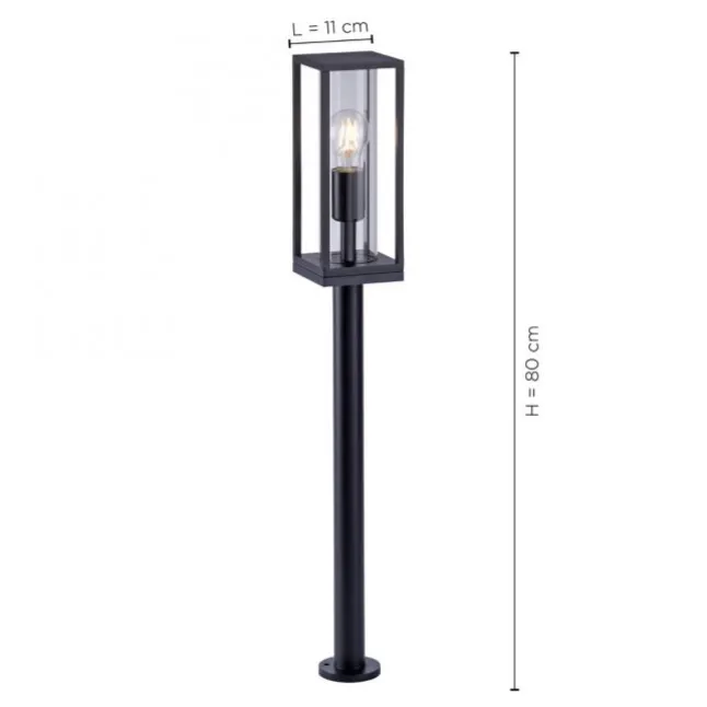 LED-Wegeleuchte, anthrazit, IP44, E27 Fassung, spritzwassergeschützt