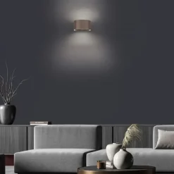 Paul Neuhaus Akku Wandleuchte PURE Clipse dark metal brown