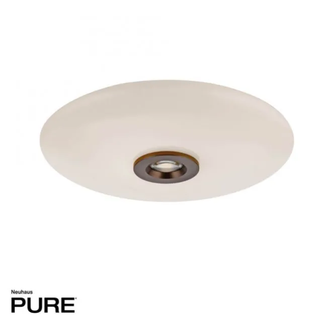Paul Neuhaus Deckenleuchte PURE Vitrum dark-metal brown dimmbar