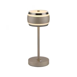 Paul Neuhaus LED Akku-Tischleuchte PURE Falling Rings, bronce, Touchdimmer,