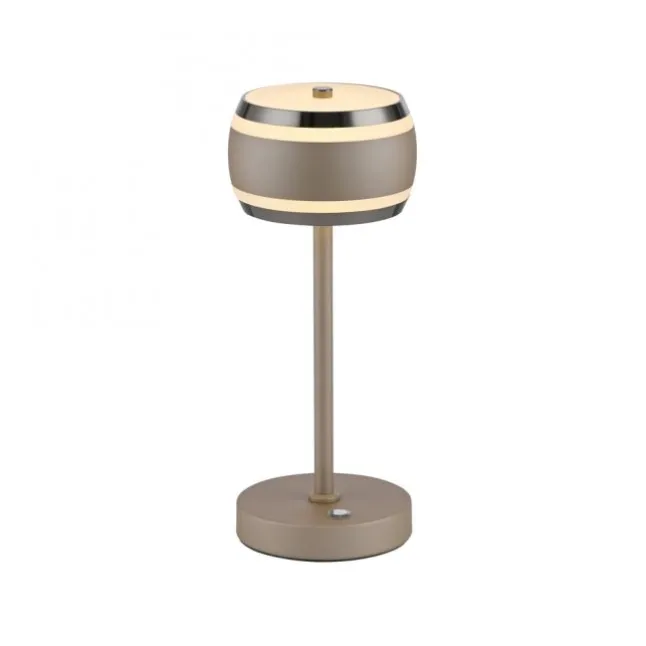 Paul Neuhaus LED Akku-Tischleuchte PURE Falling Rings, bronce, Touchdimmer,