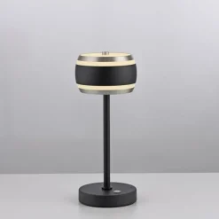 Paul Neuhaus LED Akku-Tischleuchte PURE Falling Rings,black pearl/diamond , Touch