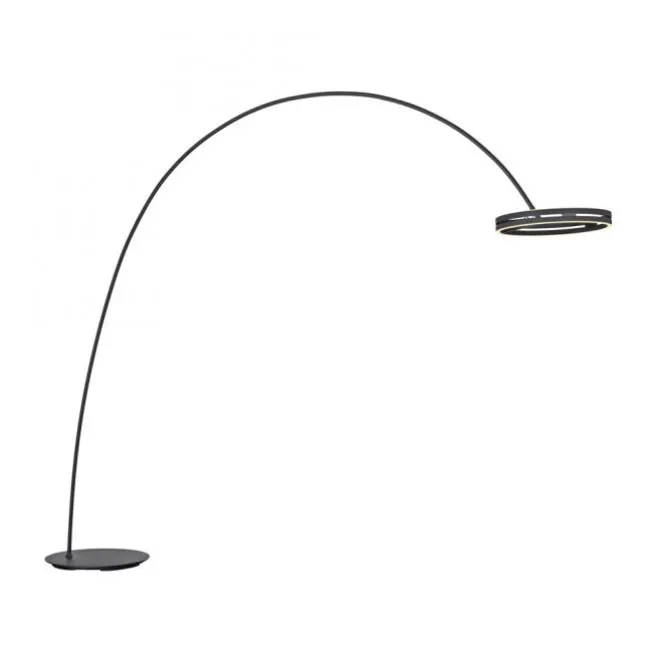 Paul Neuhaus LED Bogenlampe PURE Loop-Bow, black pearl, Stehleuchte, dimmbar