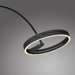 Paul Neuhaus LED Bogenlampe PURE Loop-Bow, black pearl, Stehleuchte, dimmbar