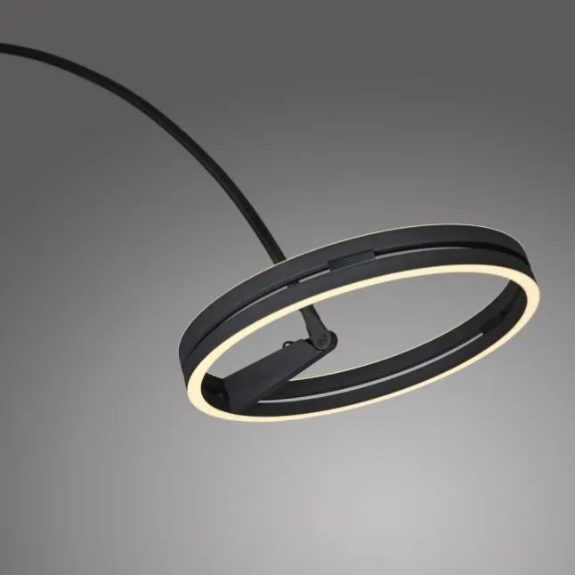 Paul Neuhaus LED Bogenlampe PURE Loop-Bow, black pearl, Stehleuchte, dimmbar