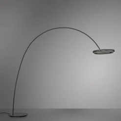 Paul Neuhaus LED Bogenlampe PURE Loop-Bow, black pearl, Stehleuchte, dimmbar