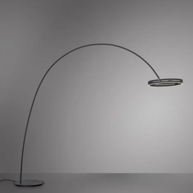 Paul Neuhaus LED Bogenlampe PURE Loop-Bow, black pearl, Stehleuchte, dimmbar
