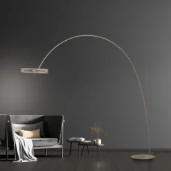 Paul Neuhaus LED Bogenlampe PURE Loop-Bow, bronce, Stehleuchte, dimmbar,